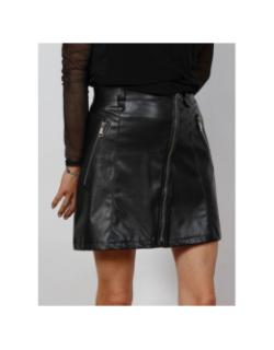 Jupe simili cuir derek noir femme - Tiffosi