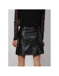 Jupe simili cuir derek noir femme - Tiffosi