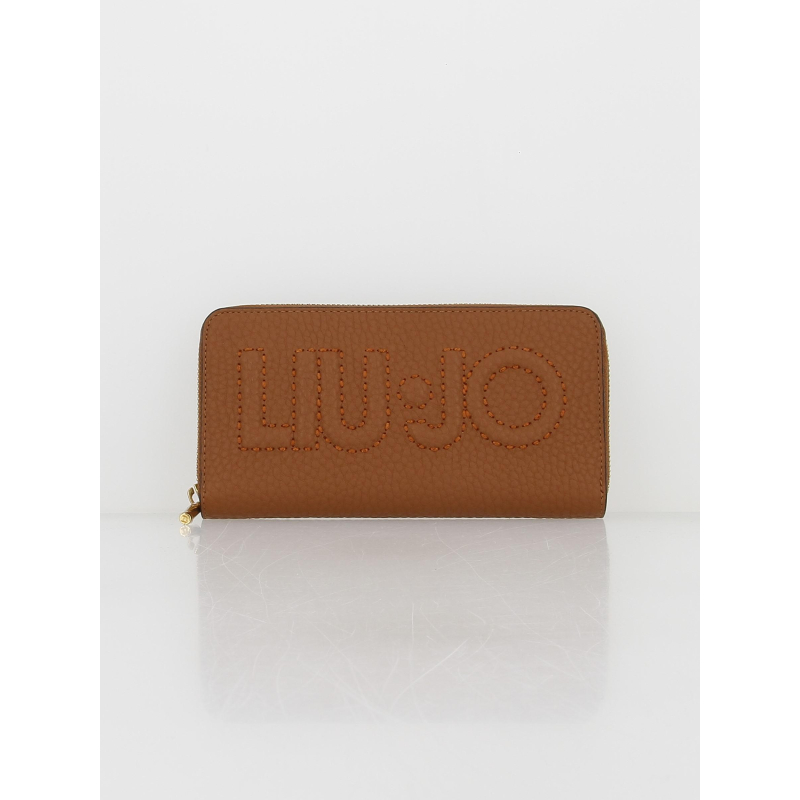 Portefeuille zippé gangabina marron femme - Liu Jo