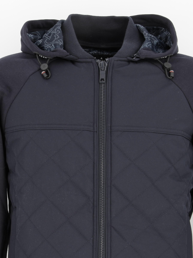 Sweat à capuche zippé dav bleu marine homme - Izac