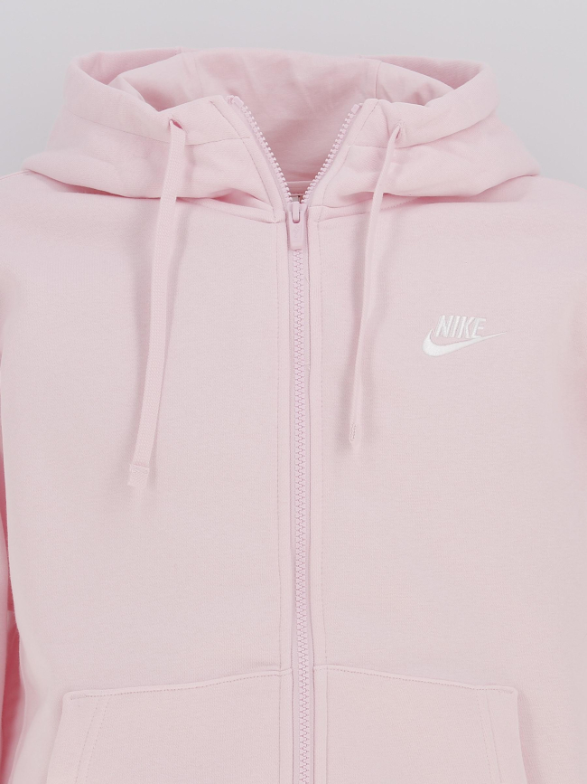 Sweat à capuche zippé nsw club rose homme - Nike