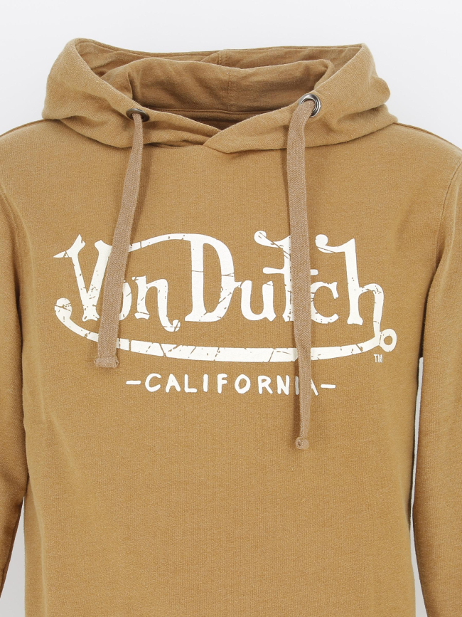 Sweat à capuche ryan camel homme - Von Dutch