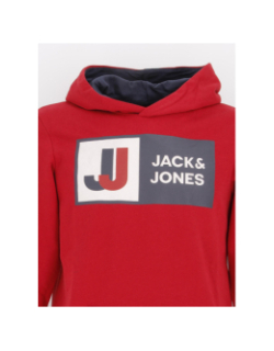 Sweat à capuche logan rouge garçon - Jack & Jones