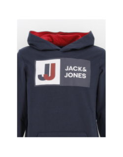 Sweat à capuche logan bleu marine garçon - Jack & Jones