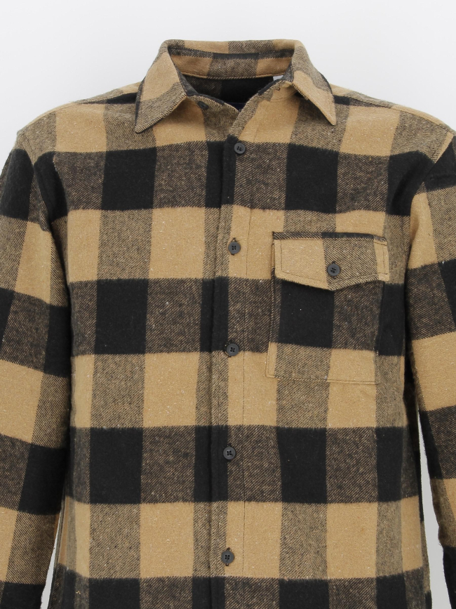 Chemise épaisse à carreaux marron homme - Jack & Jones