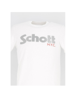 T-shirt sérigraphie logo blanc homme - Schott NYC