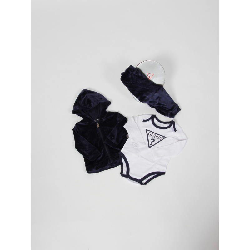 Ensemble 3 pièces body survêtement bleu enfant - Guess