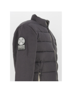 Veste hybride bi-matière gris anthracite homme - Oxbow