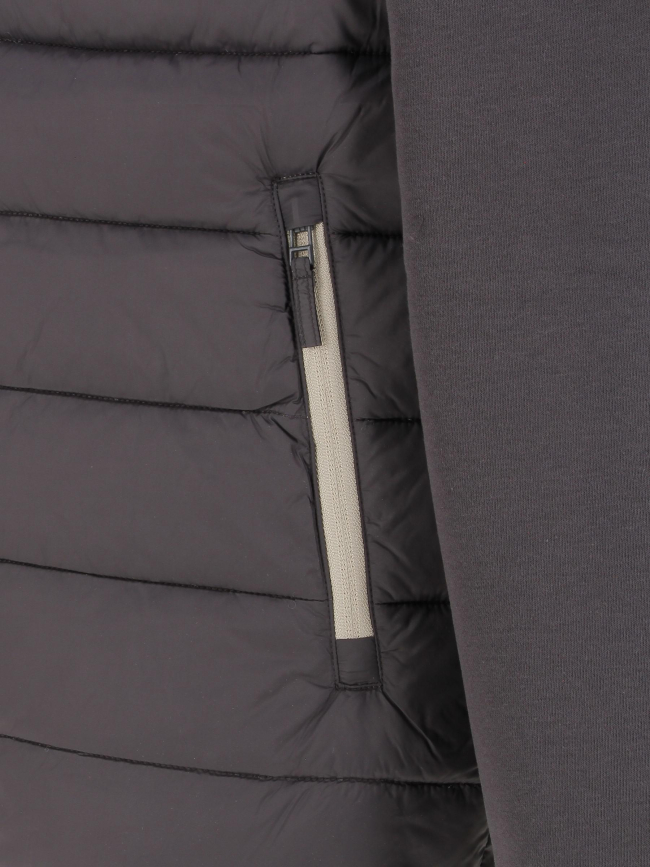 Veste hybride bi-matière gris anthracite homme - Oxbow