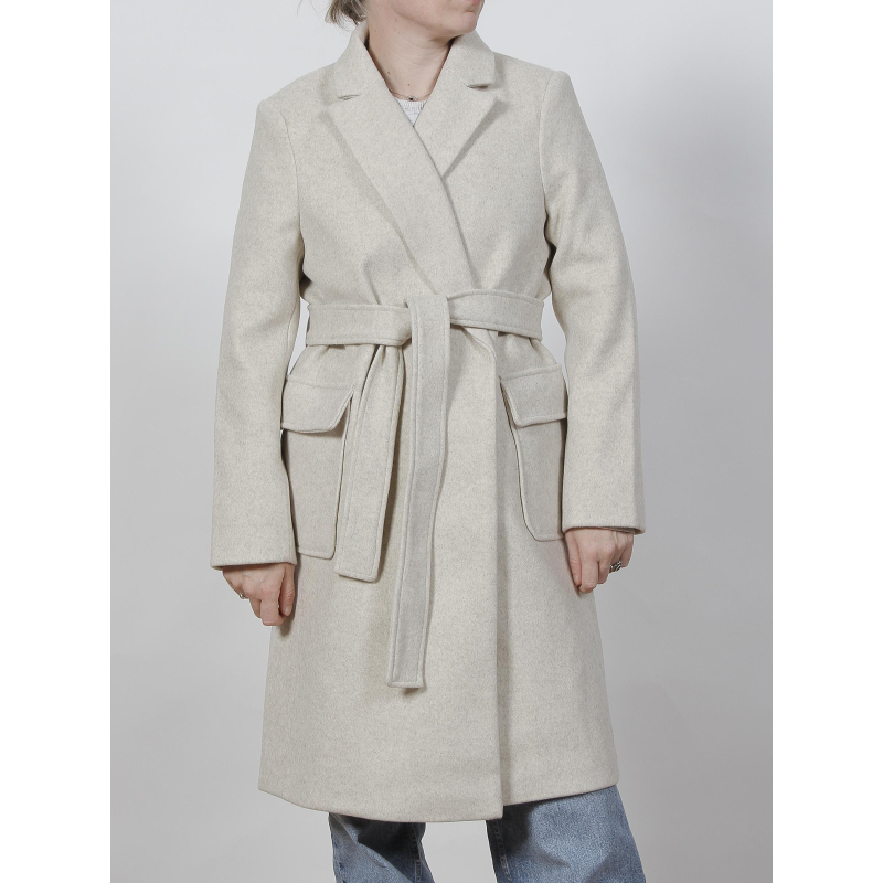 Manteau long compi beige femme - Tiffosi