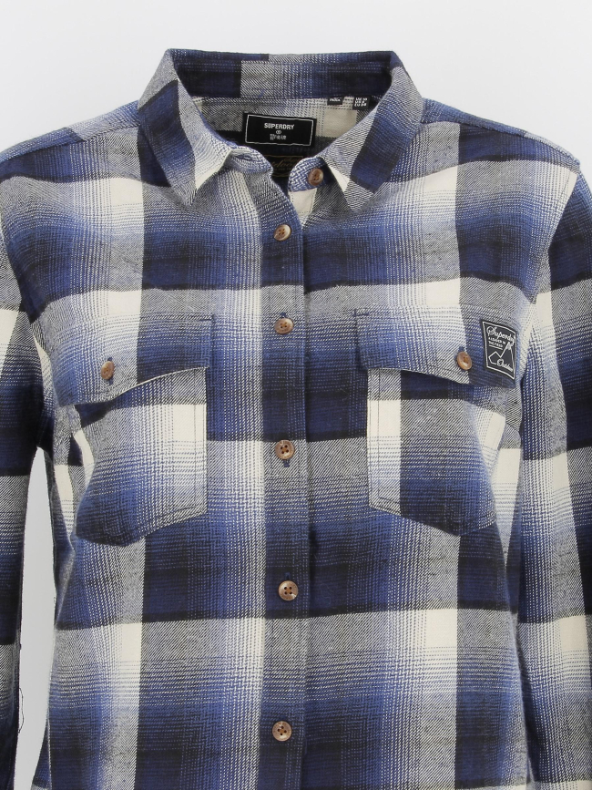 Chemise vintage classic lumberjack bleu homme - Superdry