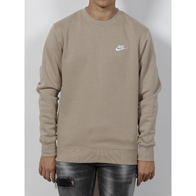 Sweat nsw club crew beige homme - Nike