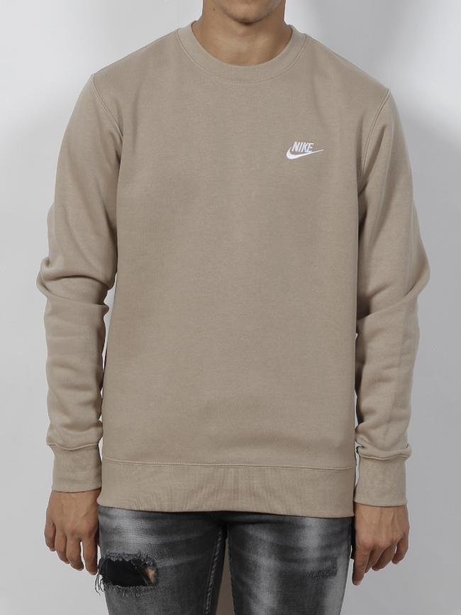 Sweat nsw club crew beige homme - Nike