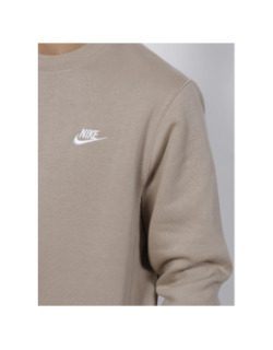 Sweat nsw club crew beige homme - Nike