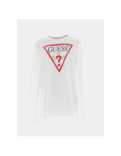 T-shirt manches longues core true blanc enfant - Guess