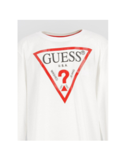 T-shirt manches longues core true blanc enfant - Guess