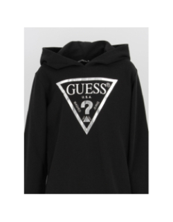 Sweat à capuche core line noir enfant - Guess