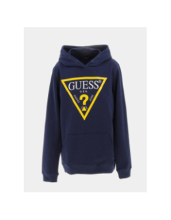 Sweat à capuche core line bleu marine enfant - Guess