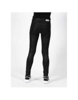 Pantalon slim enduit noir femme - Only