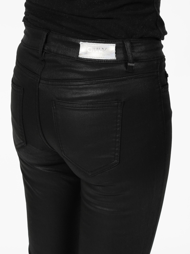 Pantalon slim enduit noir femme - Only