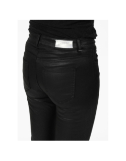 Pantalon slim enduit noir femme - Only