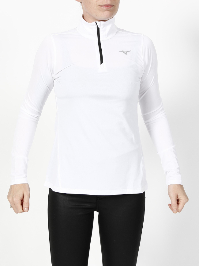 T-shirt manches longues impulse core blanc femme - Mizuno