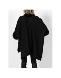 Veste cape capou noir femme - Morgan