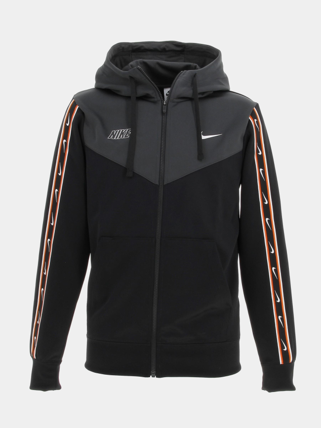 Sweat à capuche zippé repeat noir homme - Nike