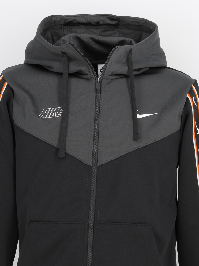 Sweat à capuche zippé repeat noir homme - Nike