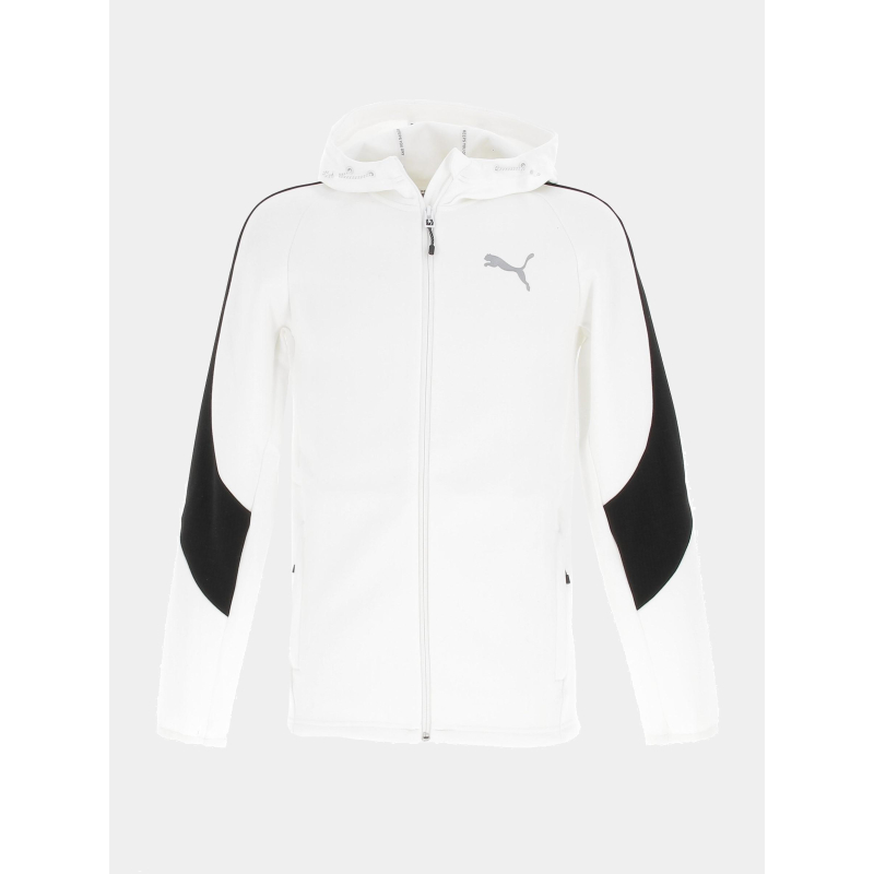 Sweat zippé à capuche evostripe blanc homme - Puma