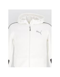 Sweat zippé à capuche evostripe blanc homme - Puma