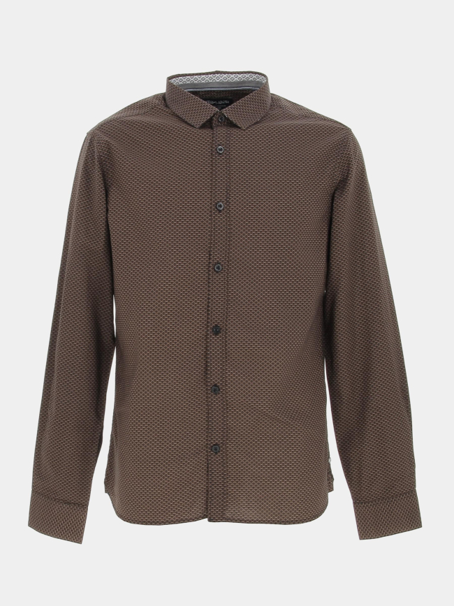 Chemise ebene marron homme - Teddy Smith