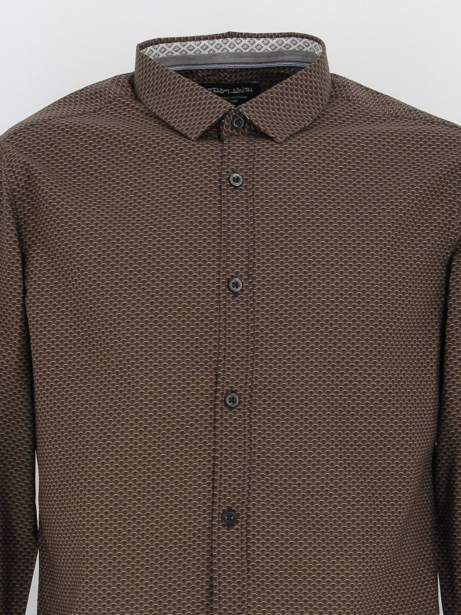 Chemise ebene marron homme - Teddy Smith