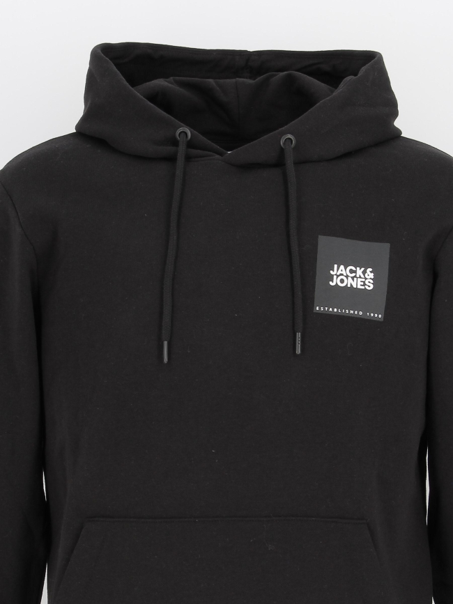 Sweat à capuche lock noir homme - Jack & Jones