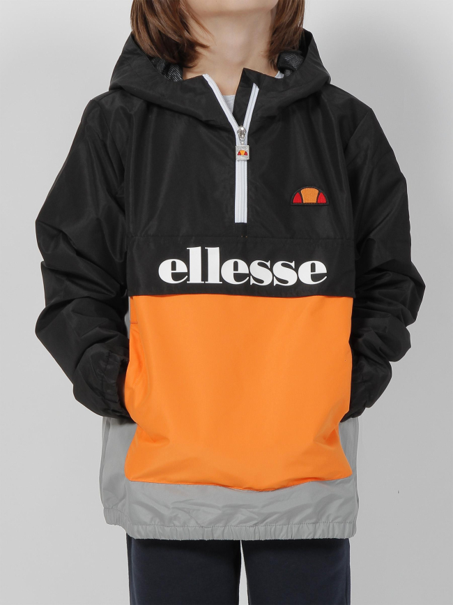 Veste imperméable col zippé nata noir/orange enfant - Ellesse