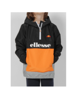 Veste imperméable col zippé nata noir/orange enfant - Ellesse