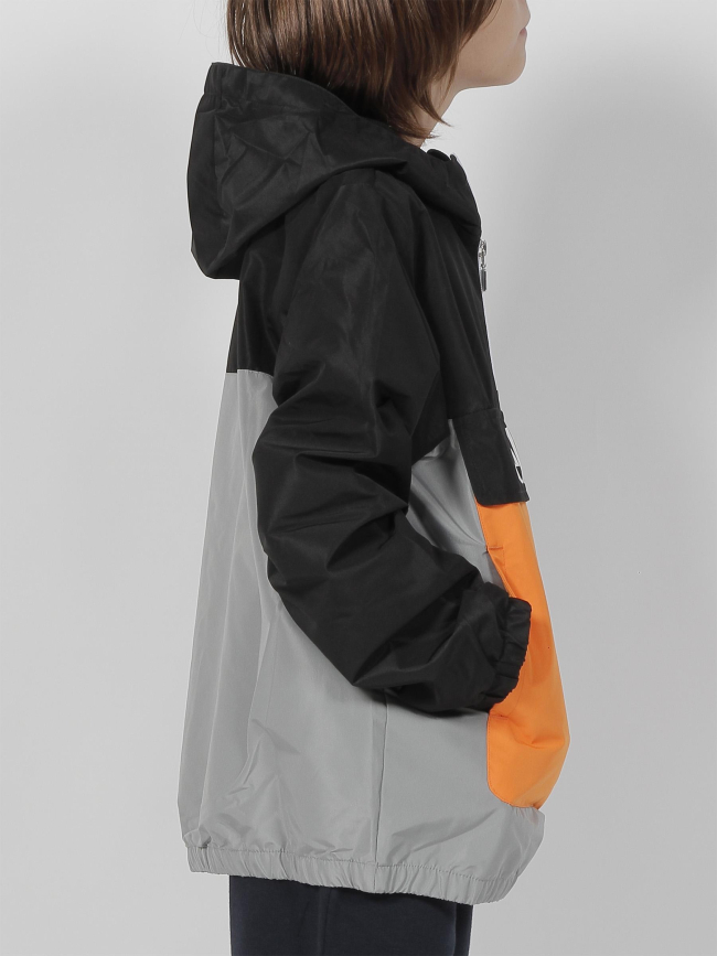 Veste imperméable col zippé nata noir/orange enfant - Ellesse
