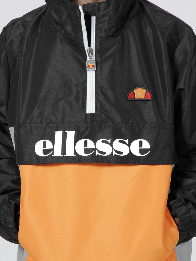 Veste imperméable col zippé nata noir/orange enfant - Ellesse