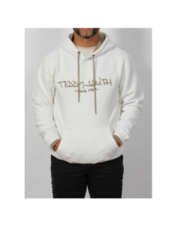 Sweat à capuche siclass blanc homme - Teddy Smith
