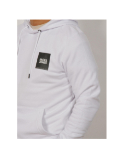 Sweat à capuche lock blanc homme - Jack & Jones