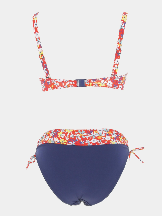 Maillot de bain 2 pièces zig zag rouge femme - Grain De Sable