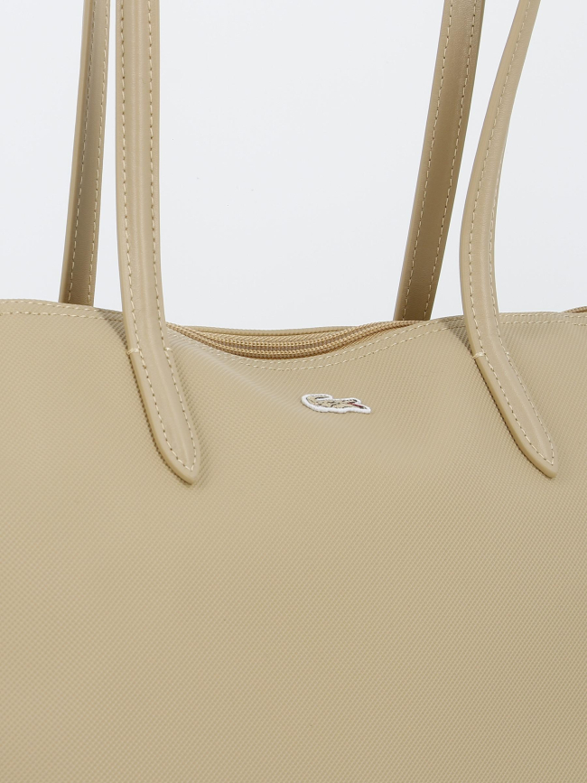 Sac shopping beige femme - Lacoste