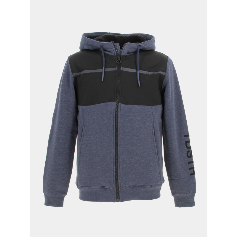 Veste sherpa foster bleu marine homme - Teddy Smith