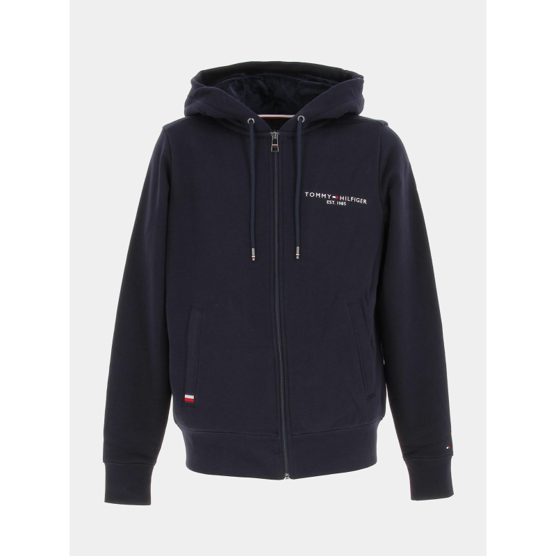 Sweat à capuche doublé bleu marine homme - Tommy Hilfiger