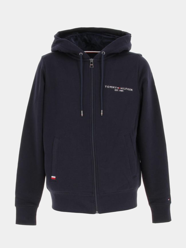 Sweat à capuche doublé bleu marine homme - Tommy Hilfiger