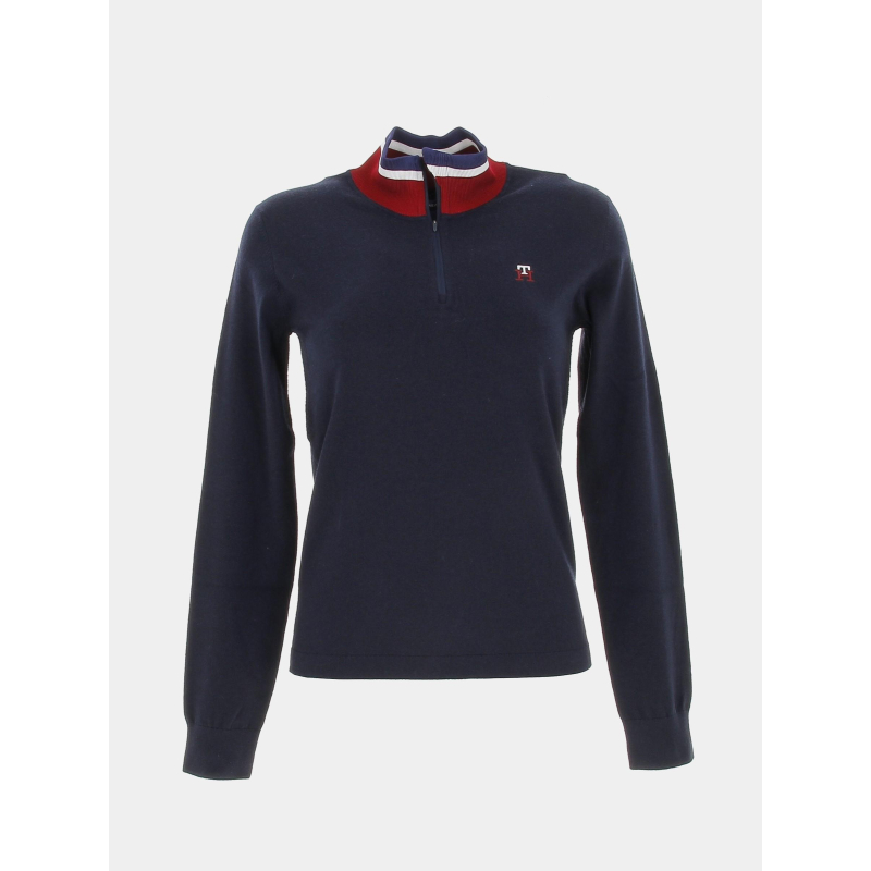 Pull slim merino bleu marine femme - Tommy Hilfiger