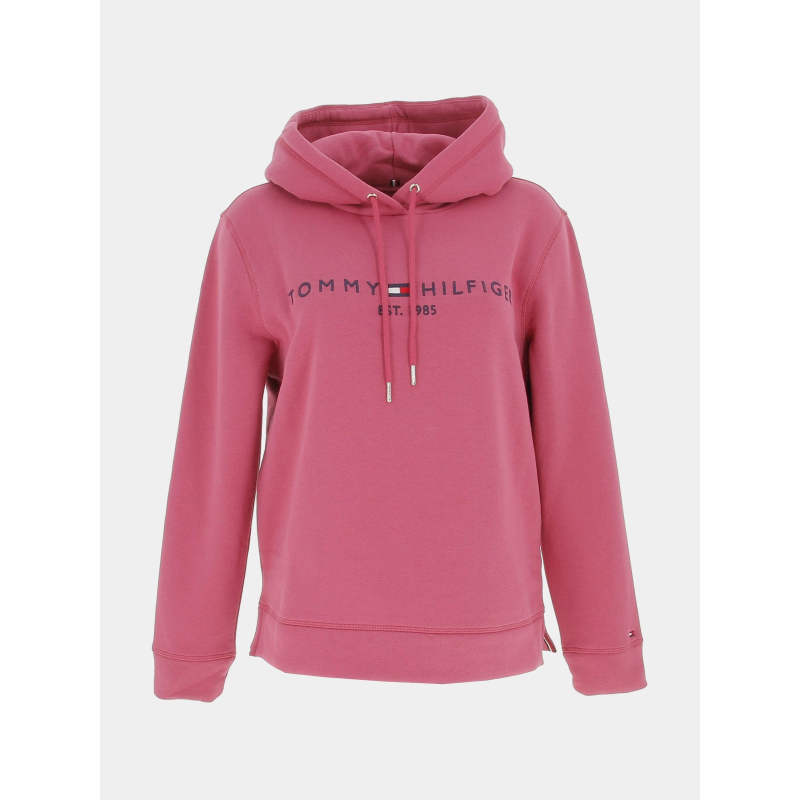 Sweat à capuche regular rose femme - Tommy Hilfiger