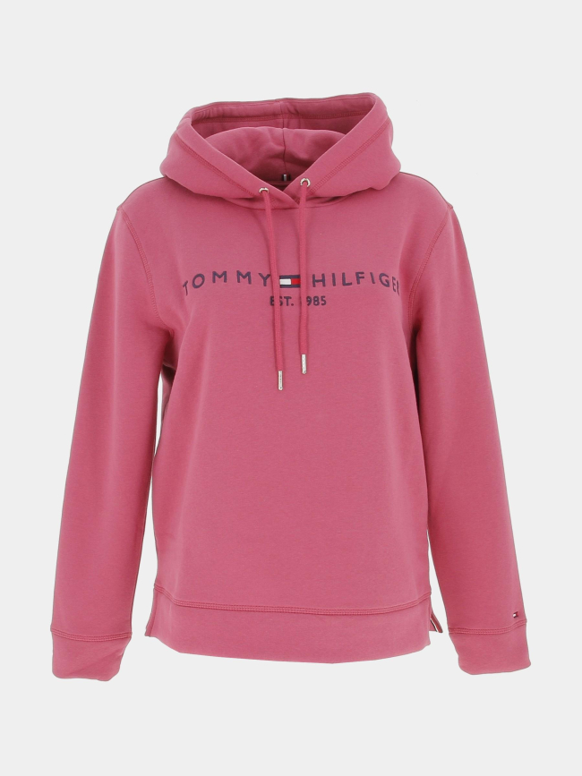 Sweat à capuche regular rose femme - Tommy Hilfiger