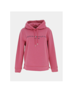 Sweat à capuche regular rose femme - Tommy Hilfiger