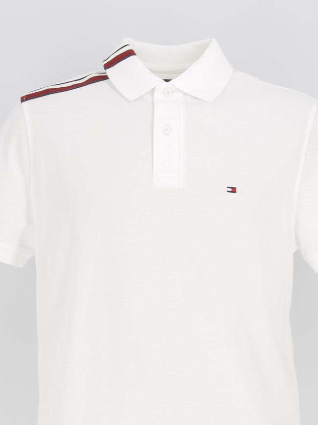 Polo global stripe blanc homme - Tommy Hilfiger